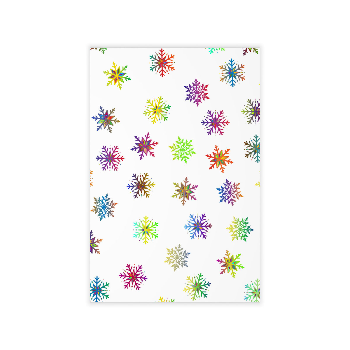 Colorfull Christmas Snowflake Clipart Seamless Pattern Wall Decals
