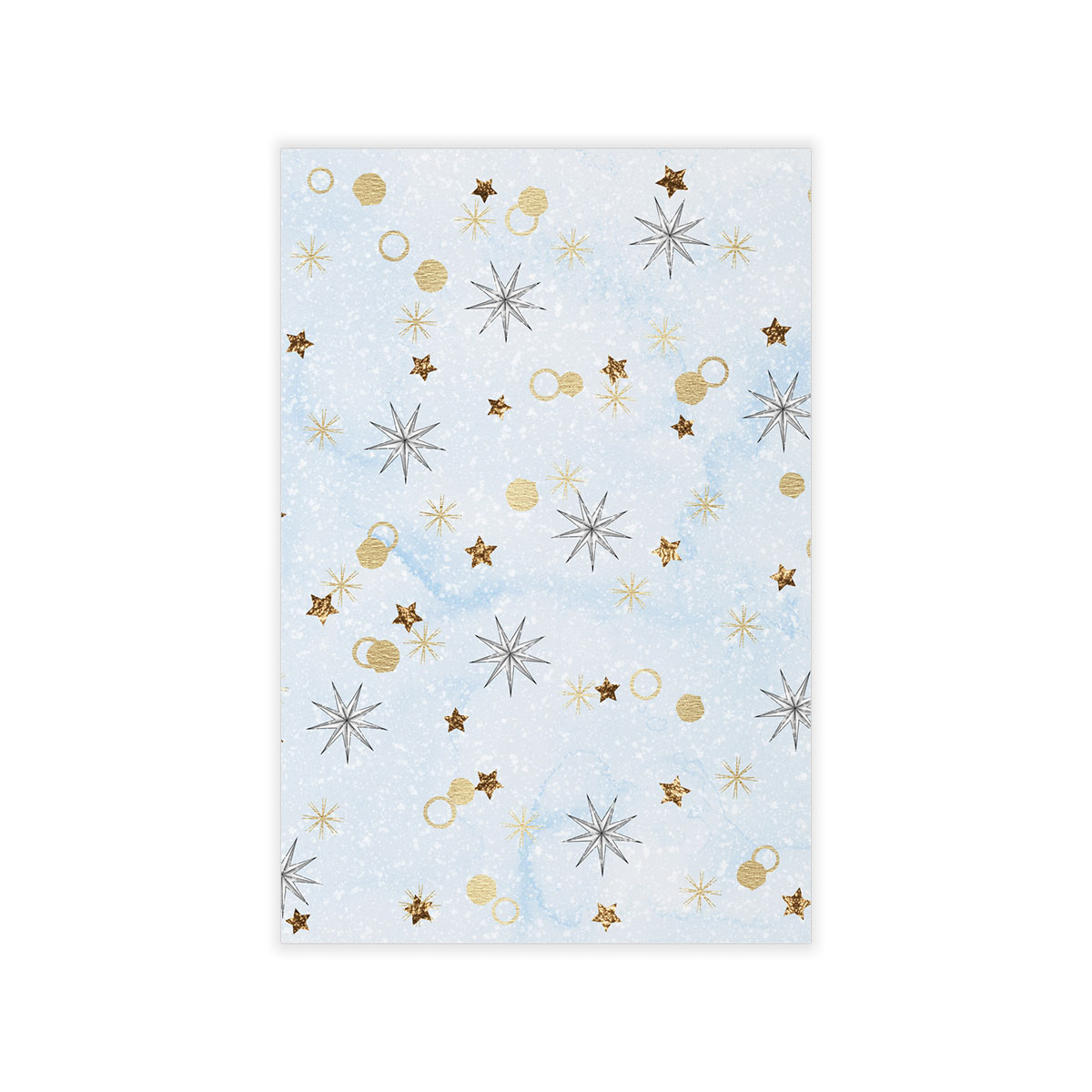 Gold Christmas Star On Snowflake Background Wall Decals