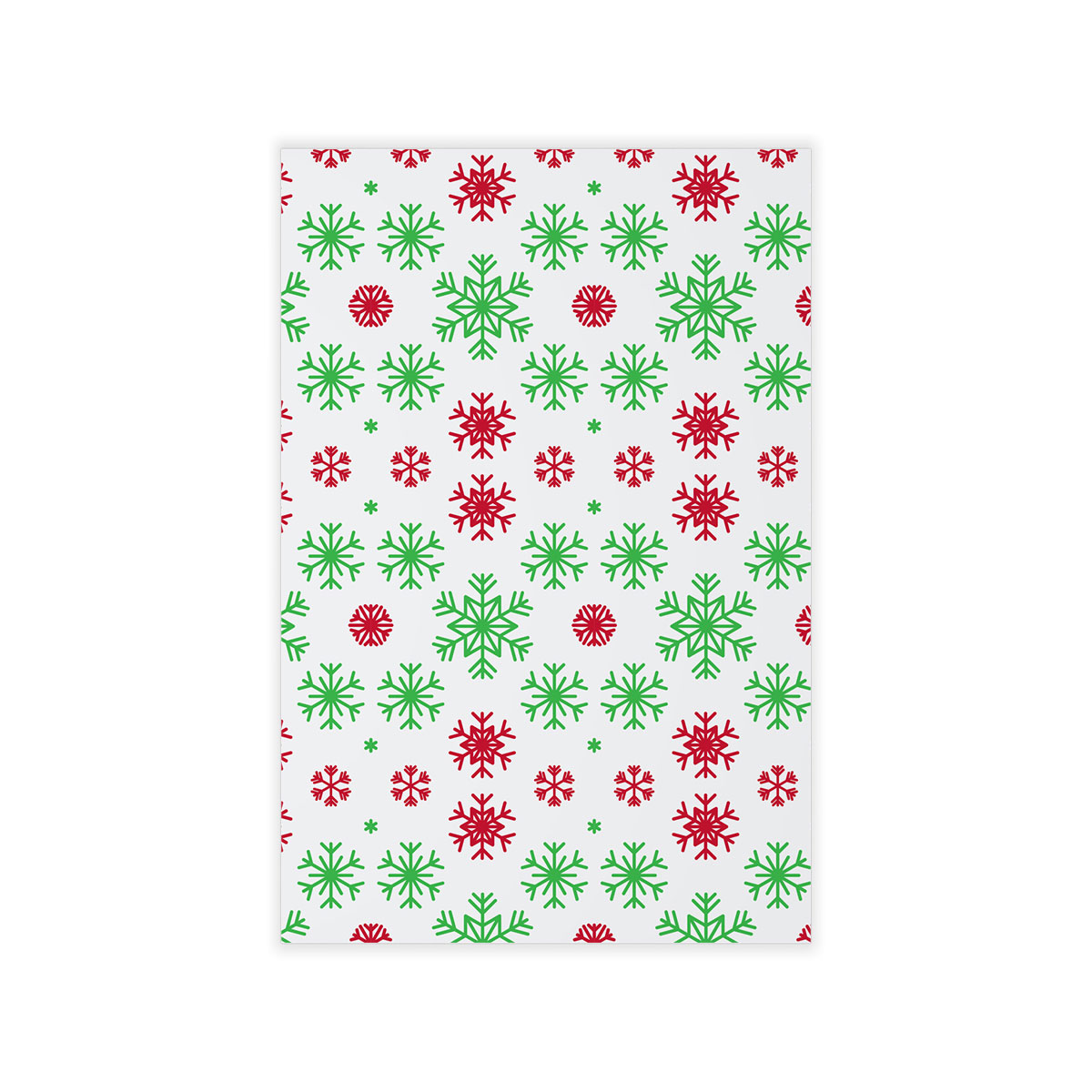 Red Green And White Snowflake Wall Decals
