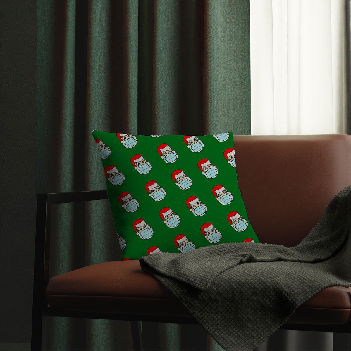 Santa Claus, Christmas Santa, Funny Secret Santa Gifts Waterproof Pillows