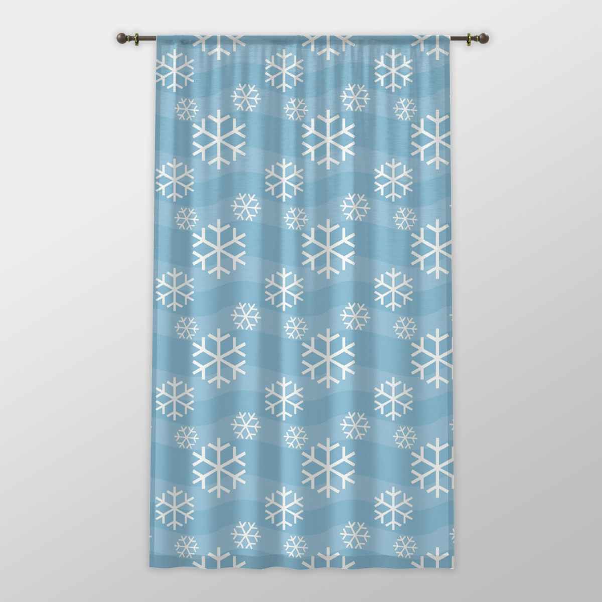 Snowflake, Snowflake Background, Snowflake Pattern 7 One-side Printed Window Curtain