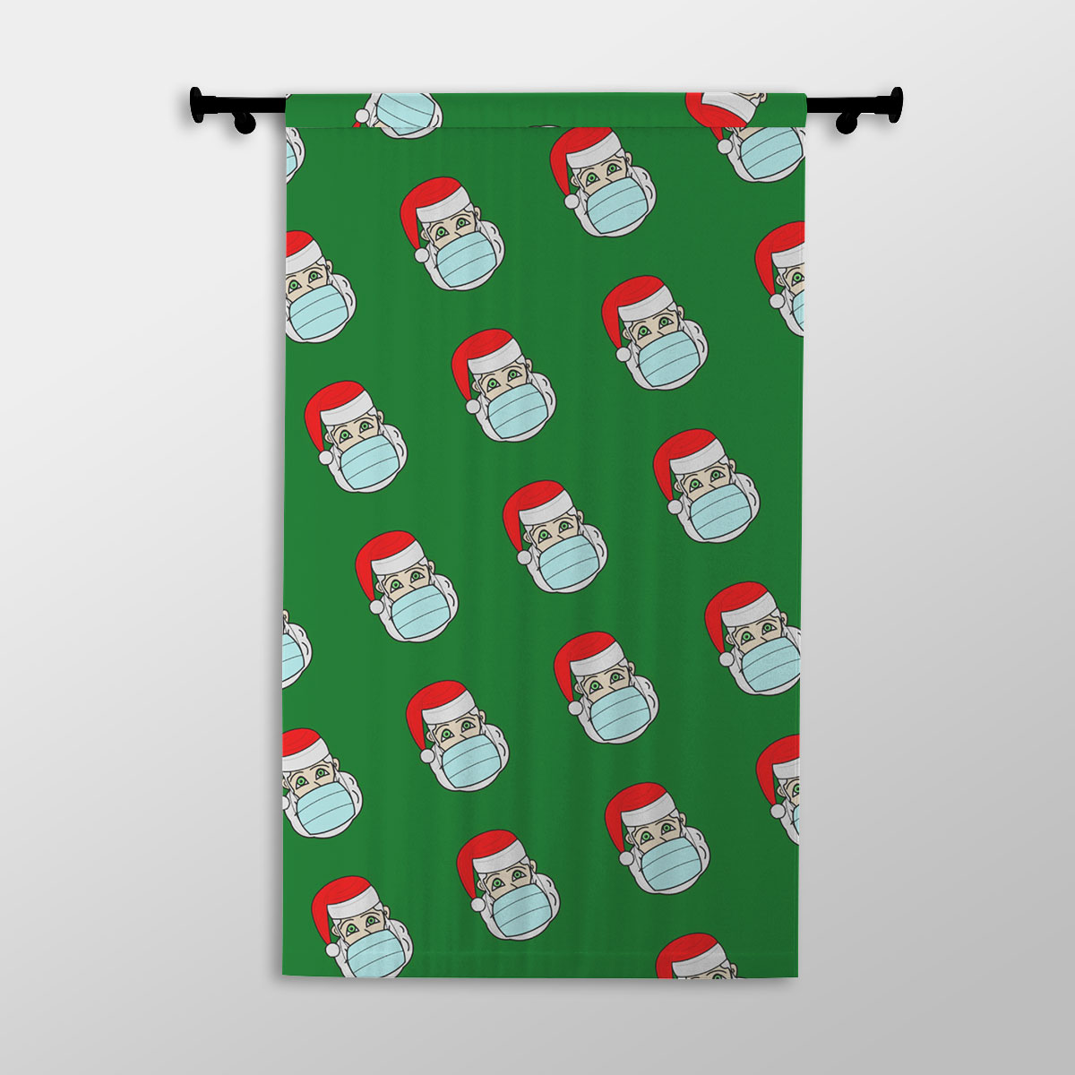 Santa Claus, Christmas Santa, Funny Secret Santa Gifts Printed Window Curtains