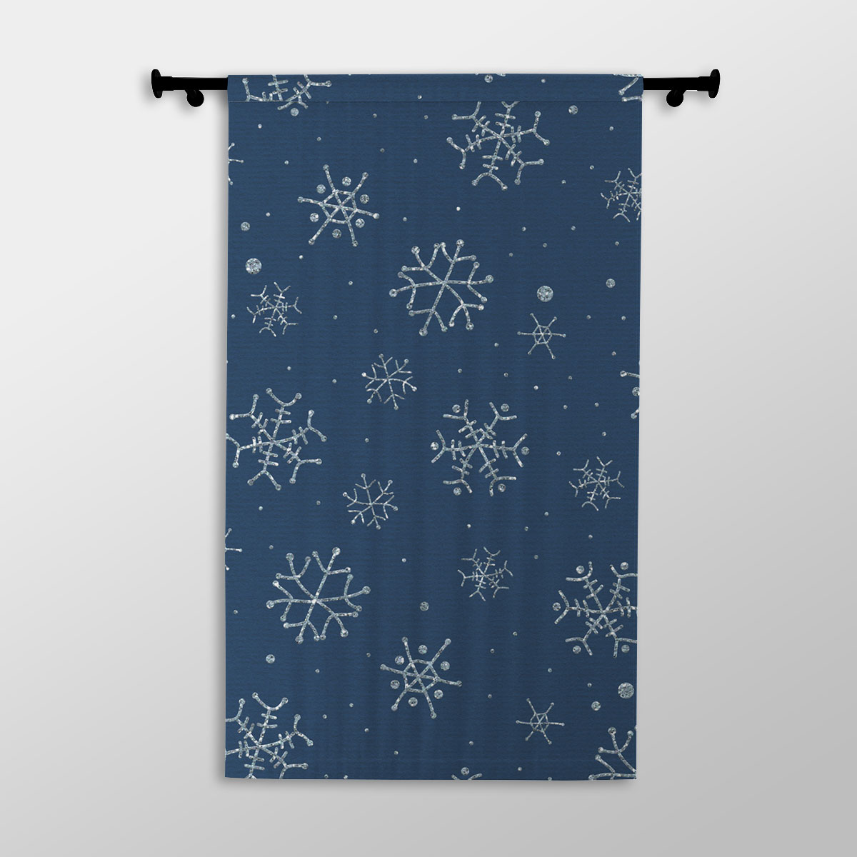 Snowflake, Snowflake Background, Snowflake Pattern 2 Printed Window Curtains
