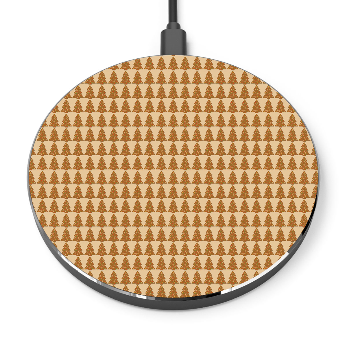 Gingerbread, Gingerbread Christmas Tree Printed Wireless Charger