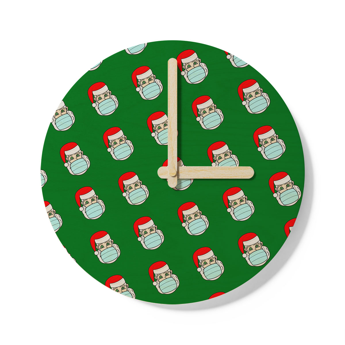 Santa Claus, Christmas Santa, Funny Secret Santa Gifts Wooden Wall Clock