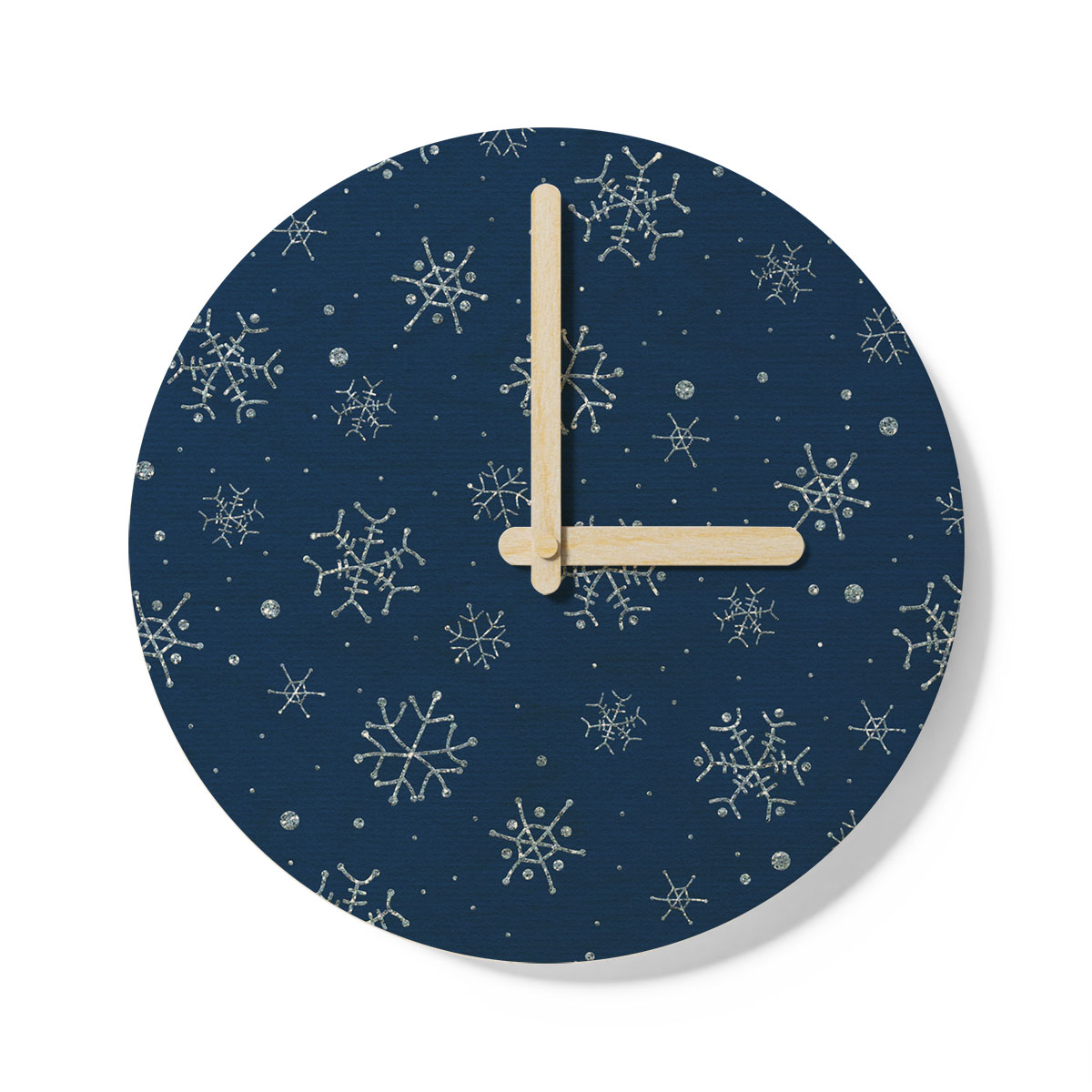 Snowflake, Snowflake Background, Snowflake Pattern 2 Wooden Wall Clock