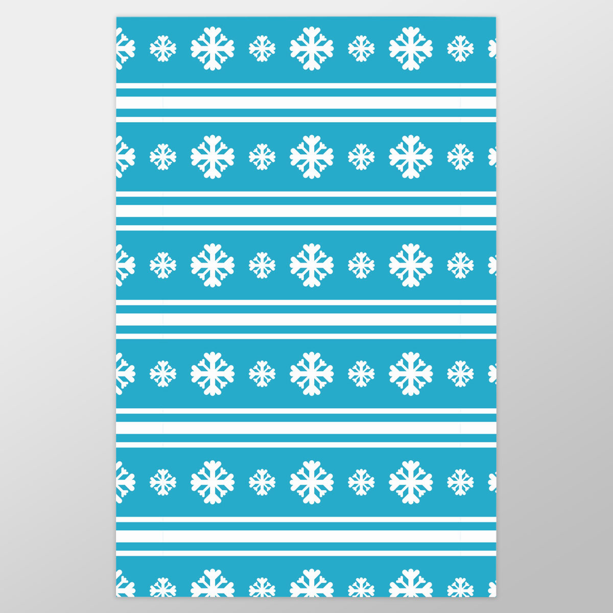 White And Blue Snowflake Christmas Wrapping Paper