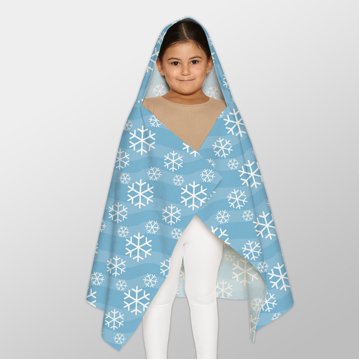 Snowflake, Snowflake Background, Snowflake Pattern 7 Youth Hooded Towel