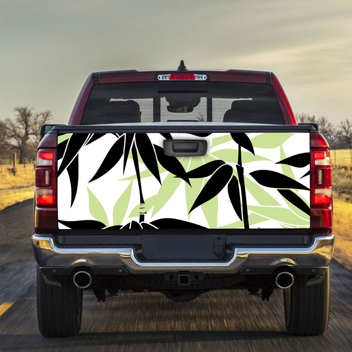 Floral Bamboo Leaves Nature Leaf Truck Bed Decal