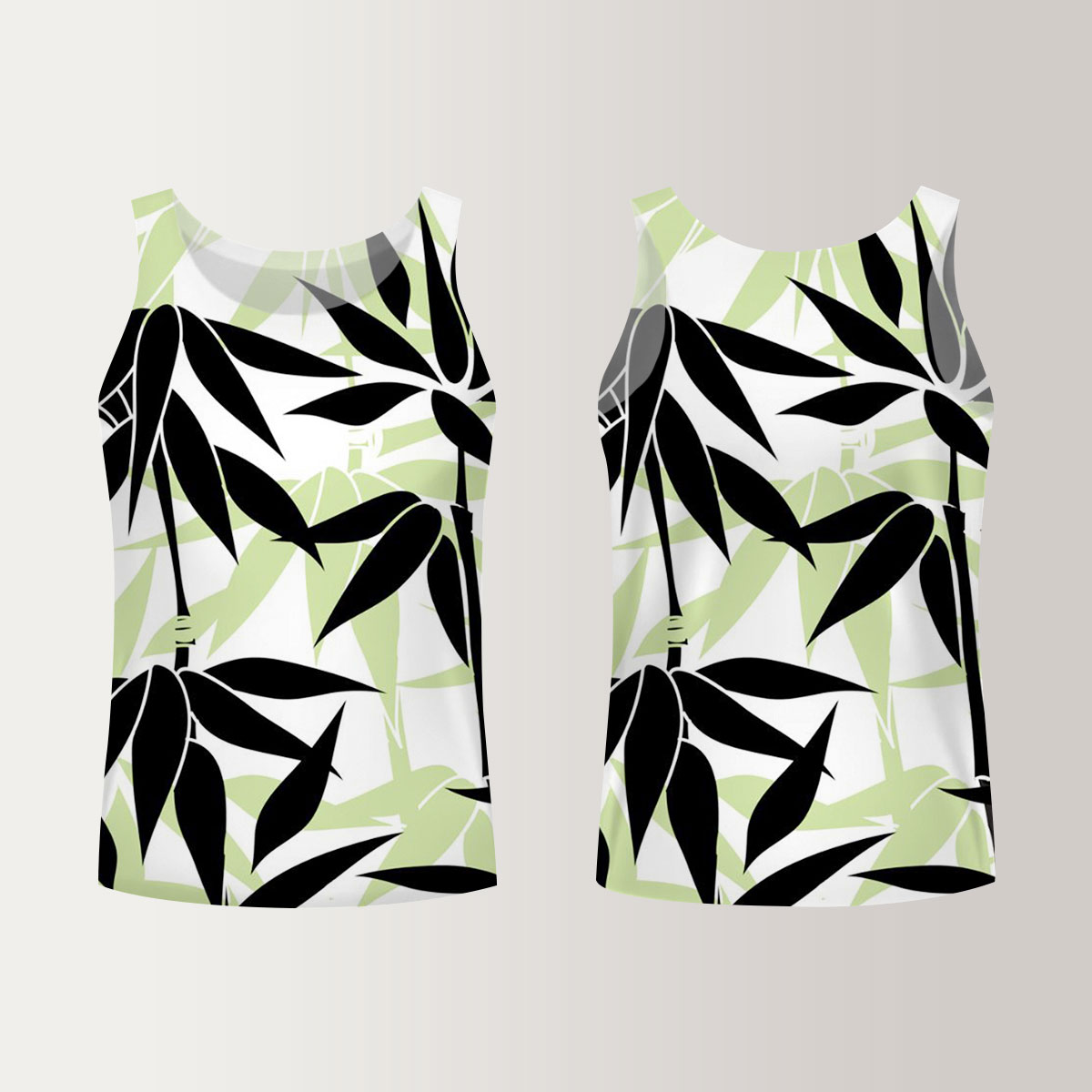 Floral Bamboo Leaves Nature Leaf Unisex Tank Top