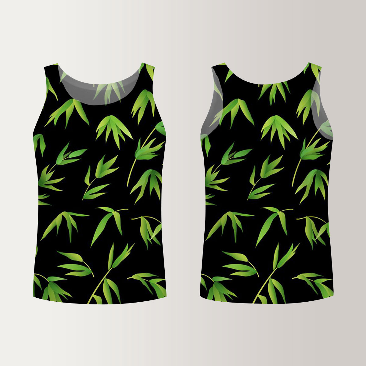 Tropical Bamboo Leaves Unisex Tank Top