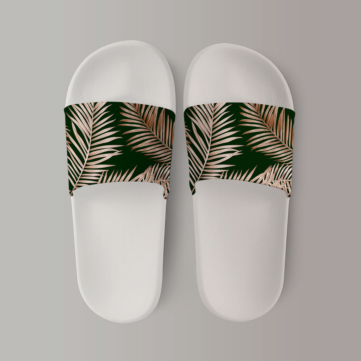 Gold Tropical Palm Leaves Sandal