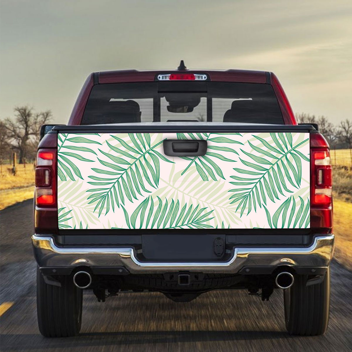 Tropical Palm Leaves Truck Bed Decal
