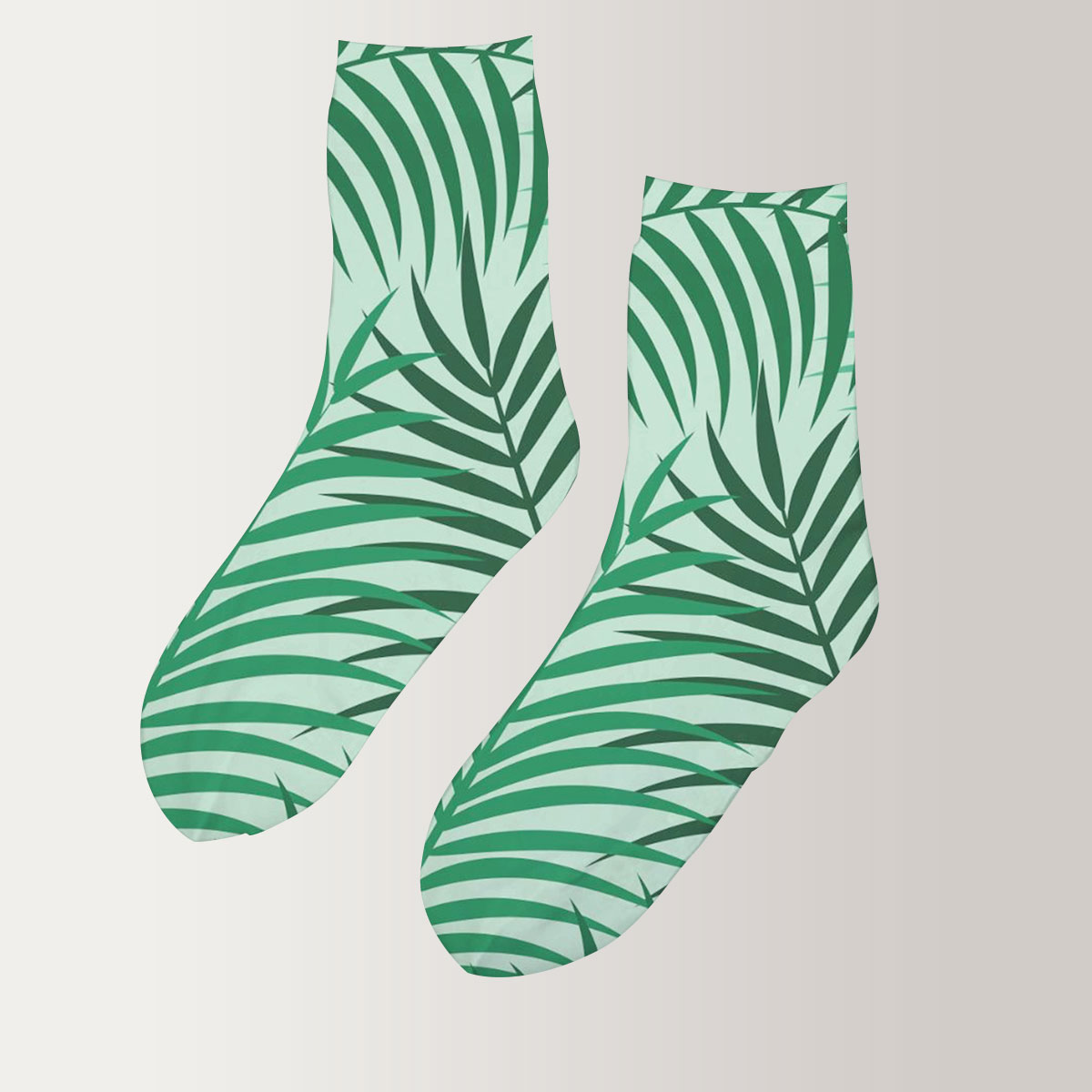 Beautiful Tropical Palm Leaves 3D Socks