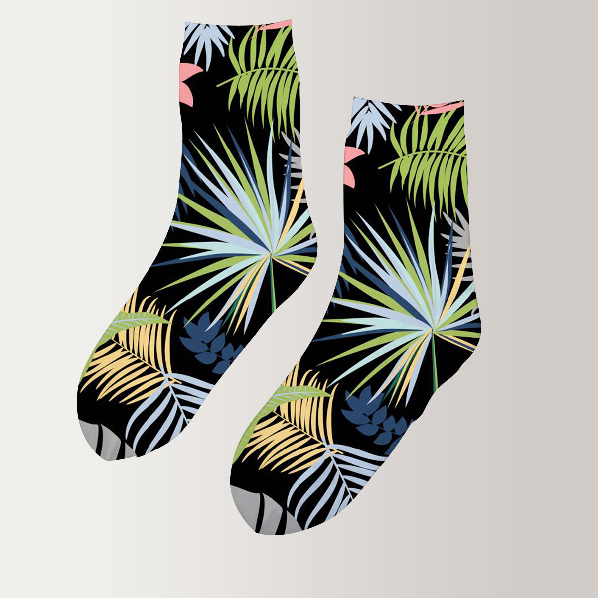 Colorful Palm Leaves 3D Socks