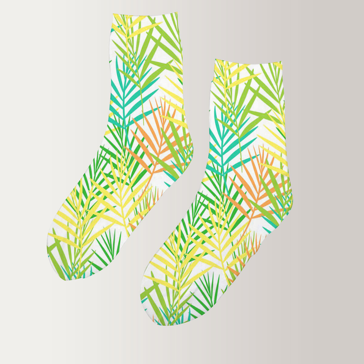 Colorful Withered Palm Fronds 3D Socks