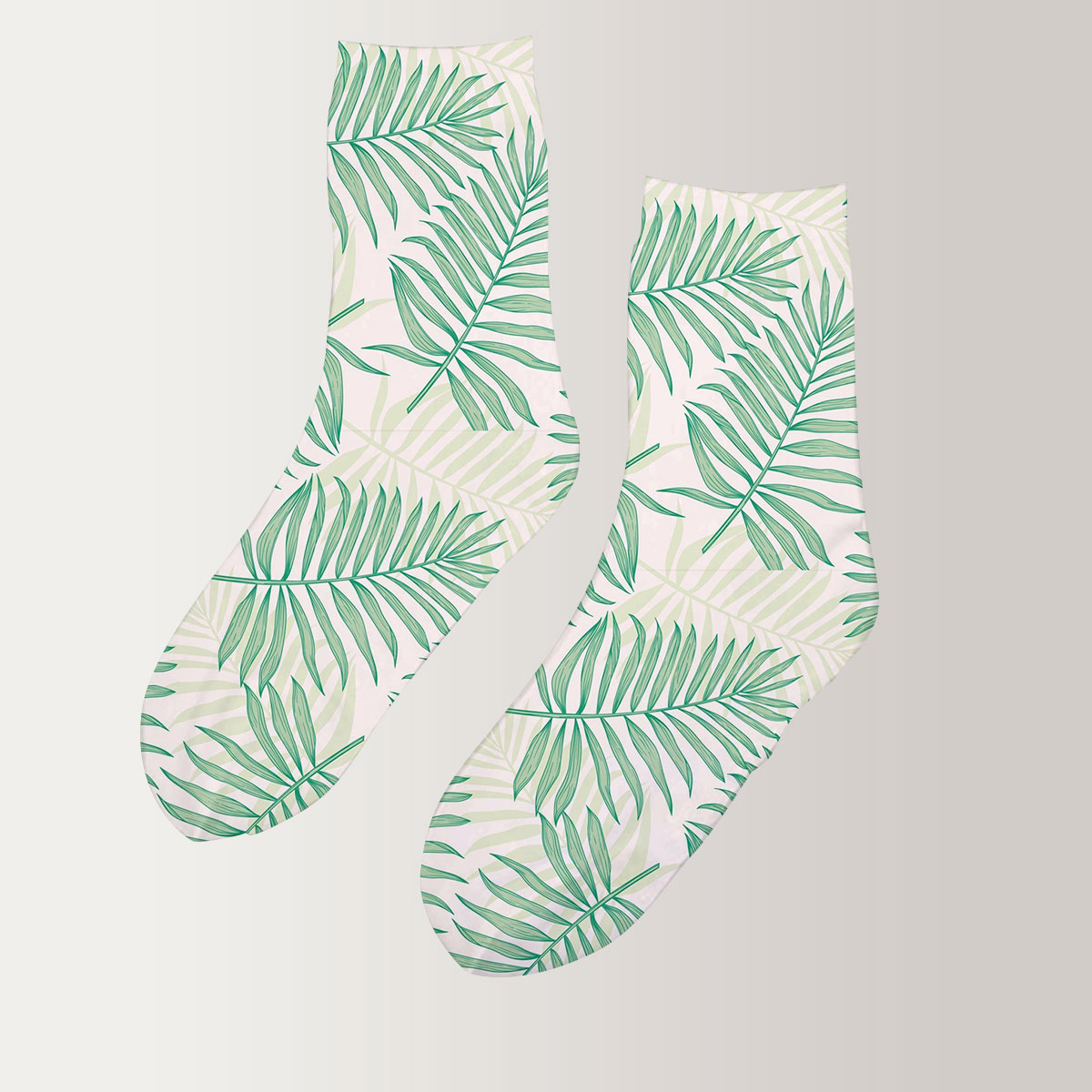 Tropical Palm Leaves 3D Socks
