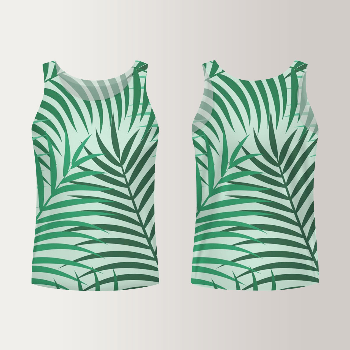 Beautiful Tropical Palm Leaves Unisex Tank Top