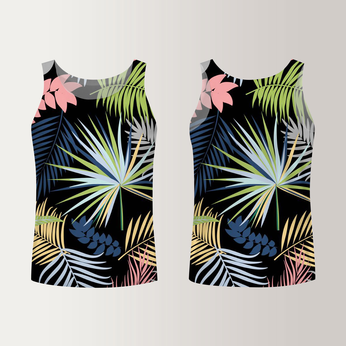 Colorful Palm Leaves Unisex Tank Top