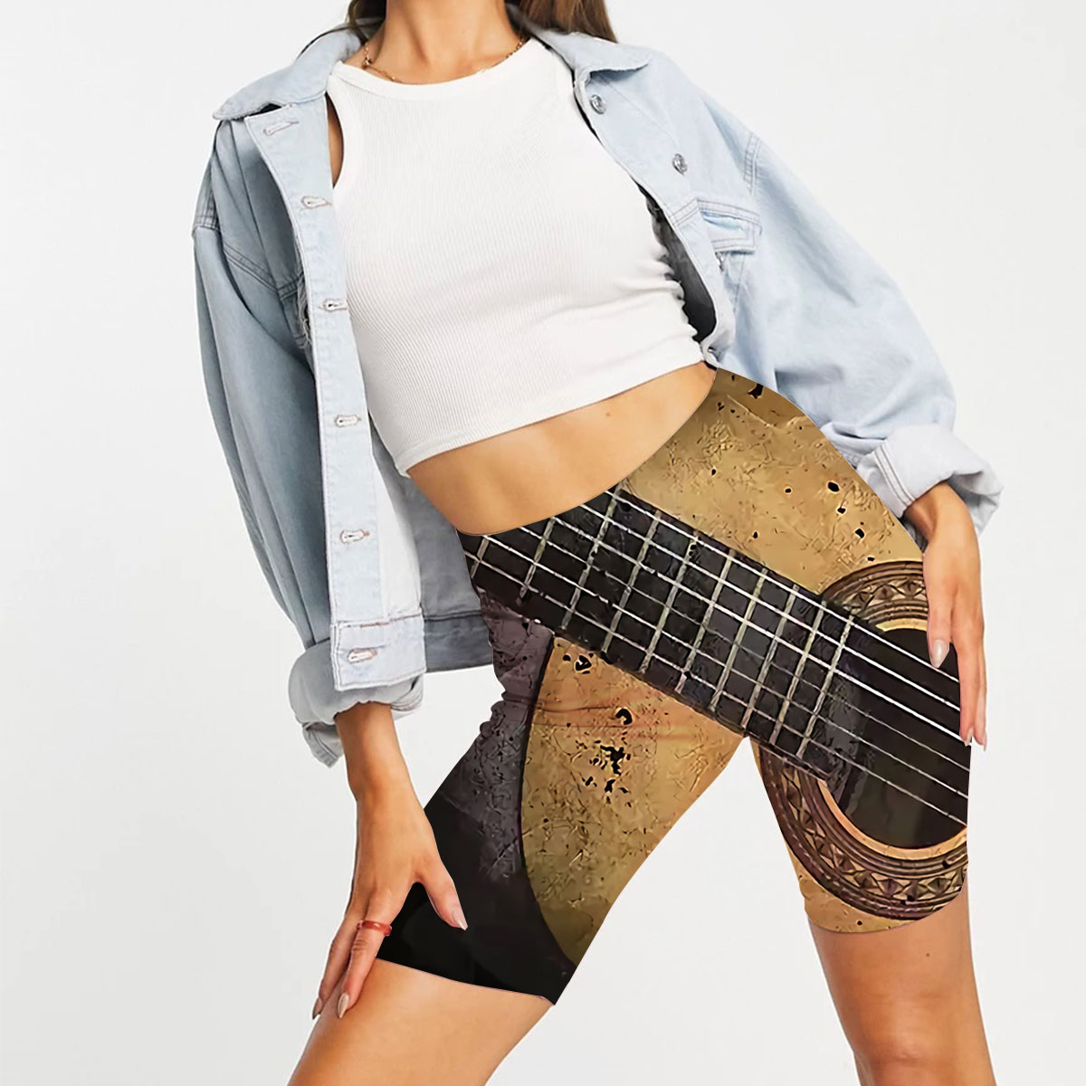 Acoustic Guitar Casual Shorts