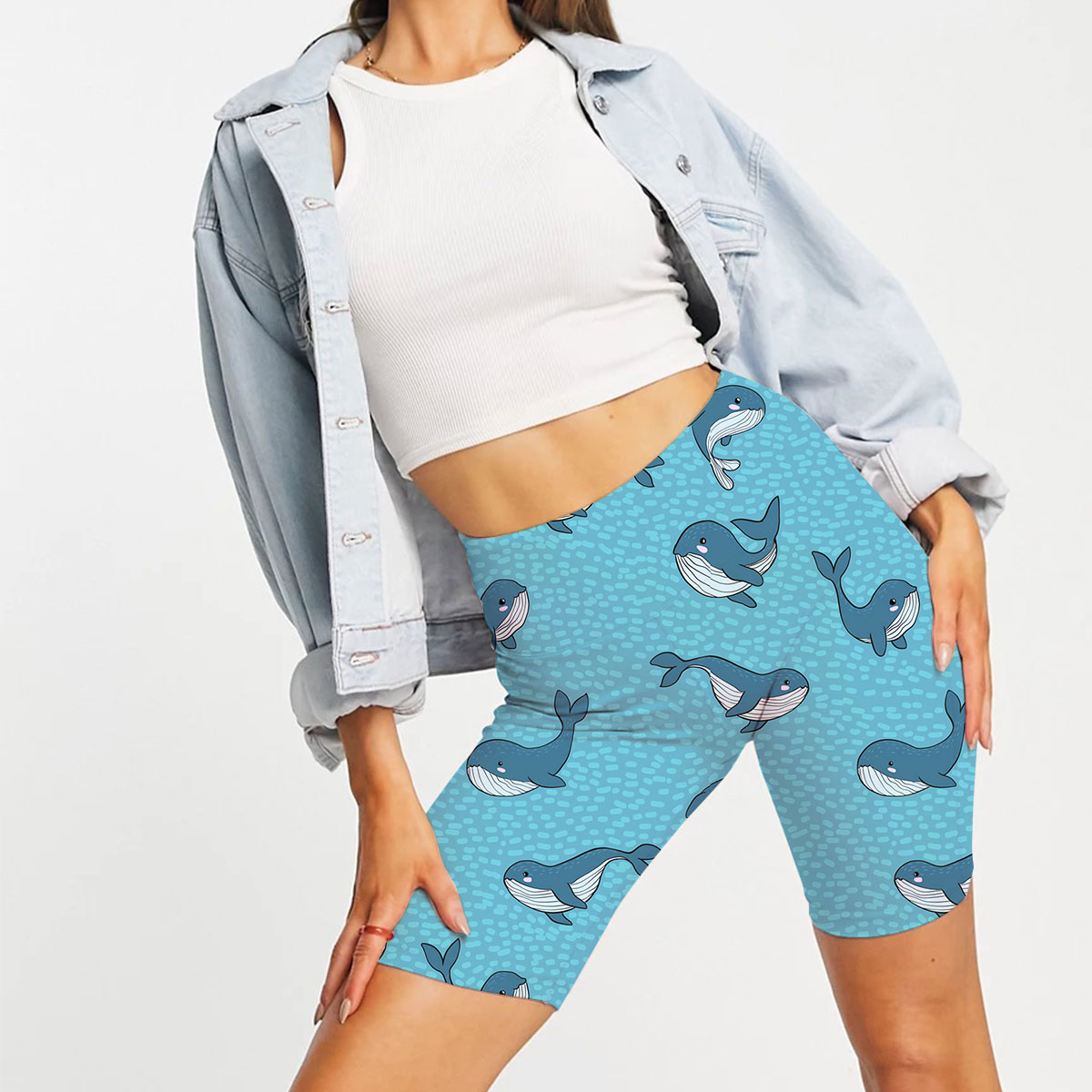 Adorable Blue Whale Casual Shorts