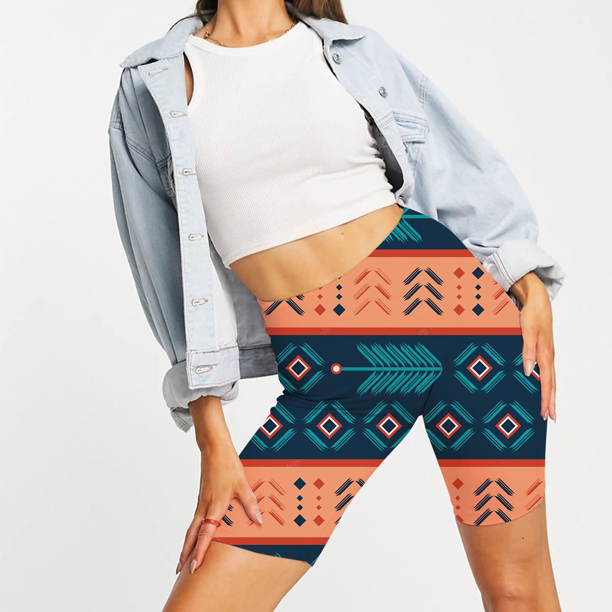Aztec With Bohemian Stripes Abstract Casual Shorts