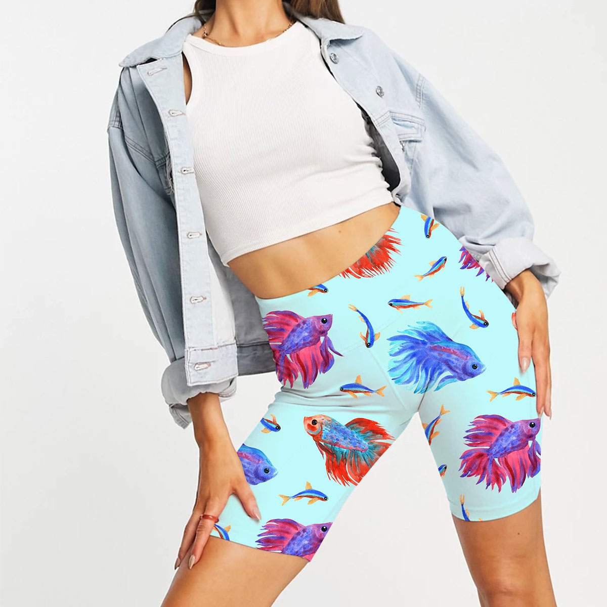 Betta Fish Monogram Casual Shorts