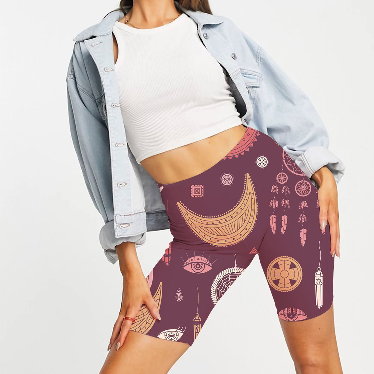Bohemian With Dreamcatcher And Moon Casual Shorts