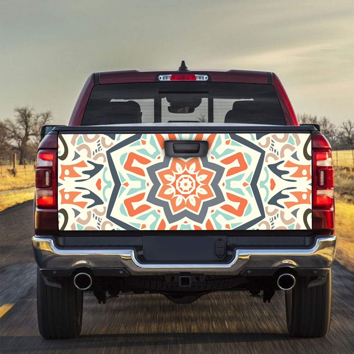 Abstract Geometric Tiles Bohemian Truck Bed Decal