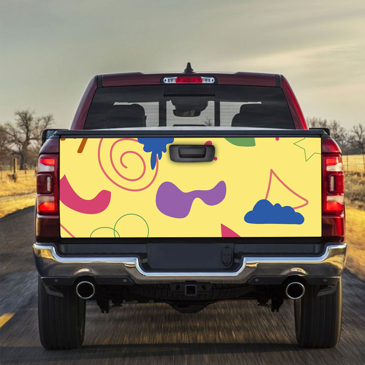 Abstract Minimalist Elements Simple Truck Bed Decal