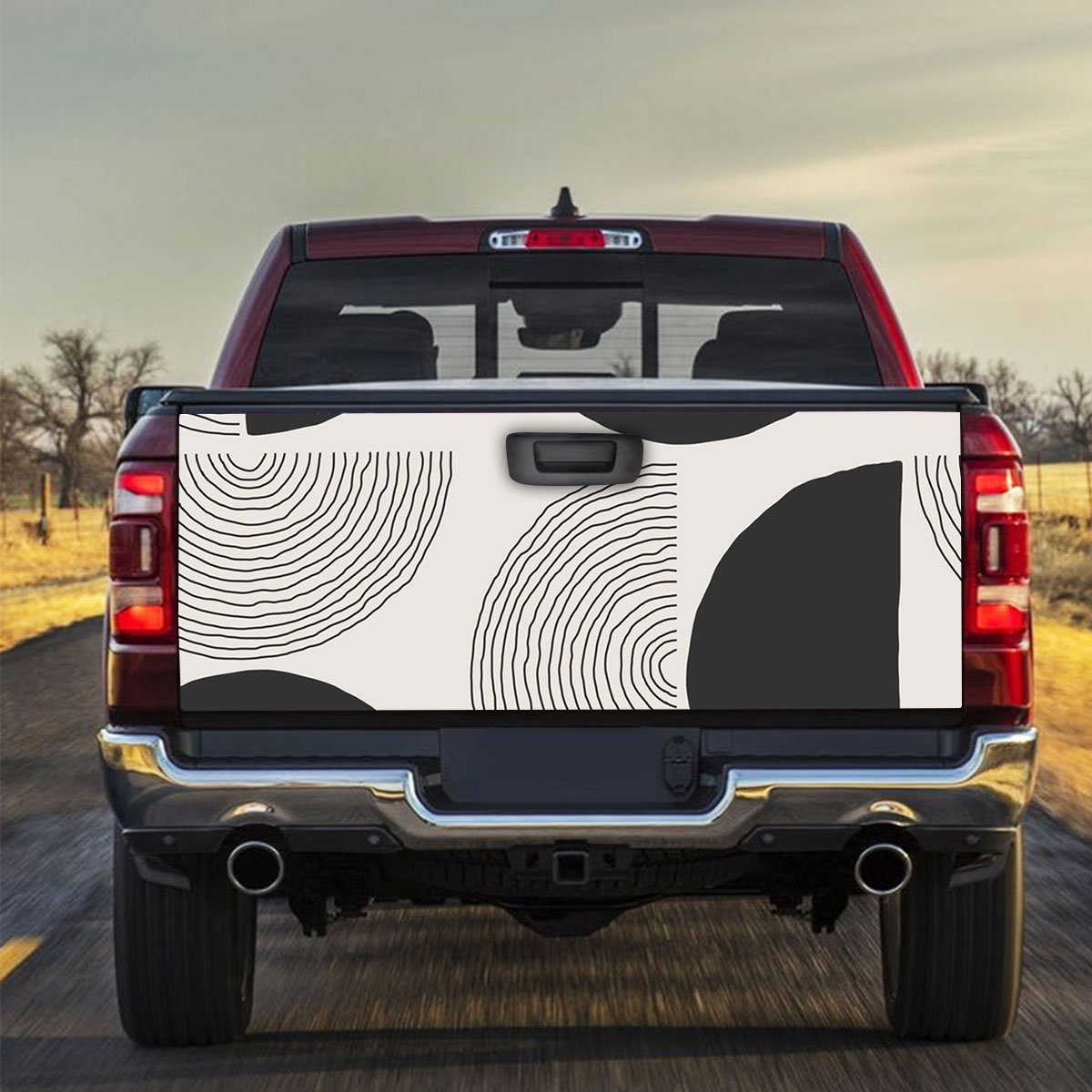 Abstract Trendy Minimalist Truck Bed Decal
