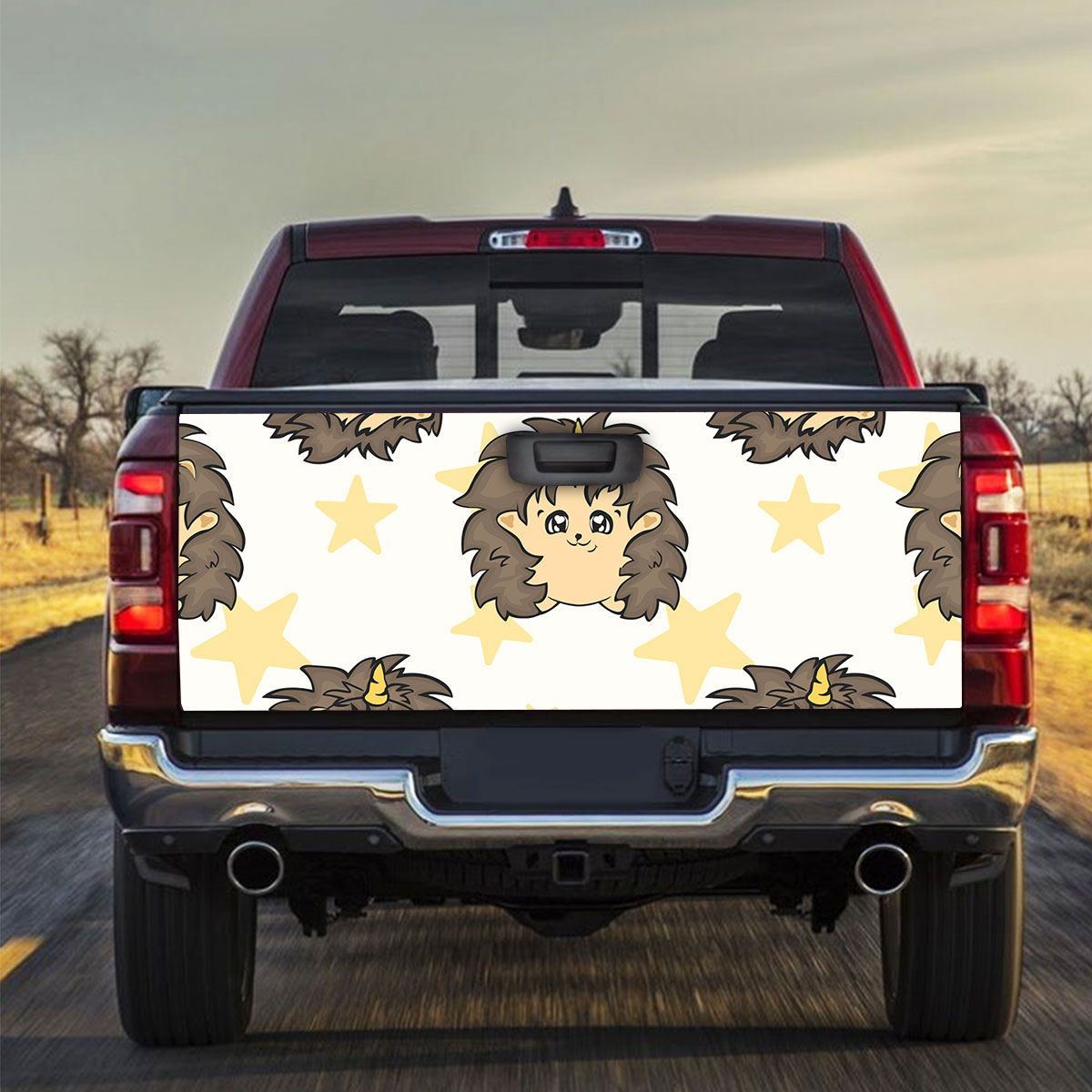 Adorable Hedgehog Truck Bed Decal