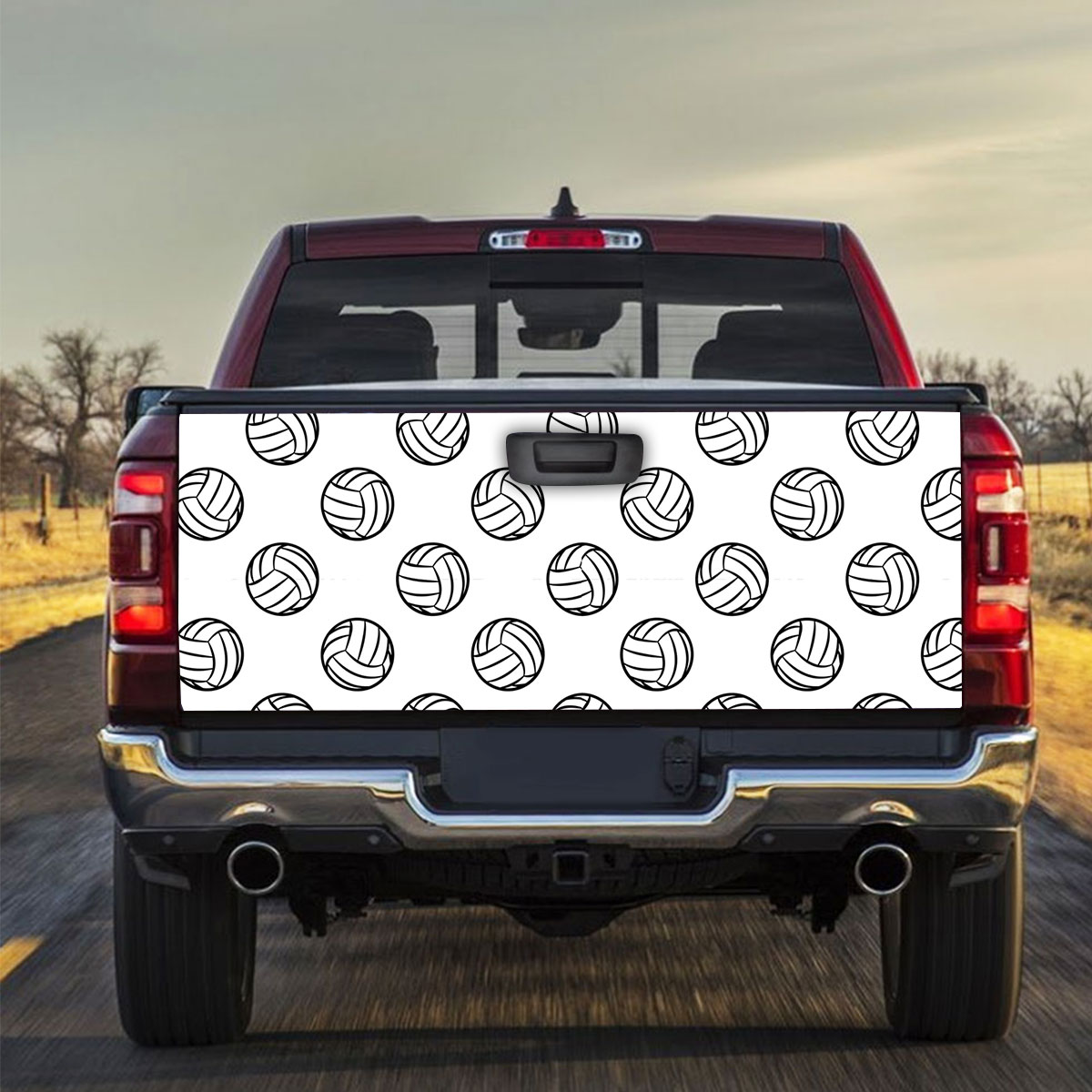 Basic Volleyball Truck Bed Decal