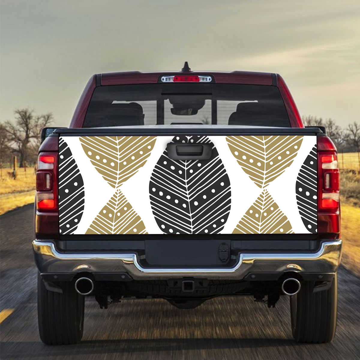 Black And Gold Bohemian Truck Bed Decal