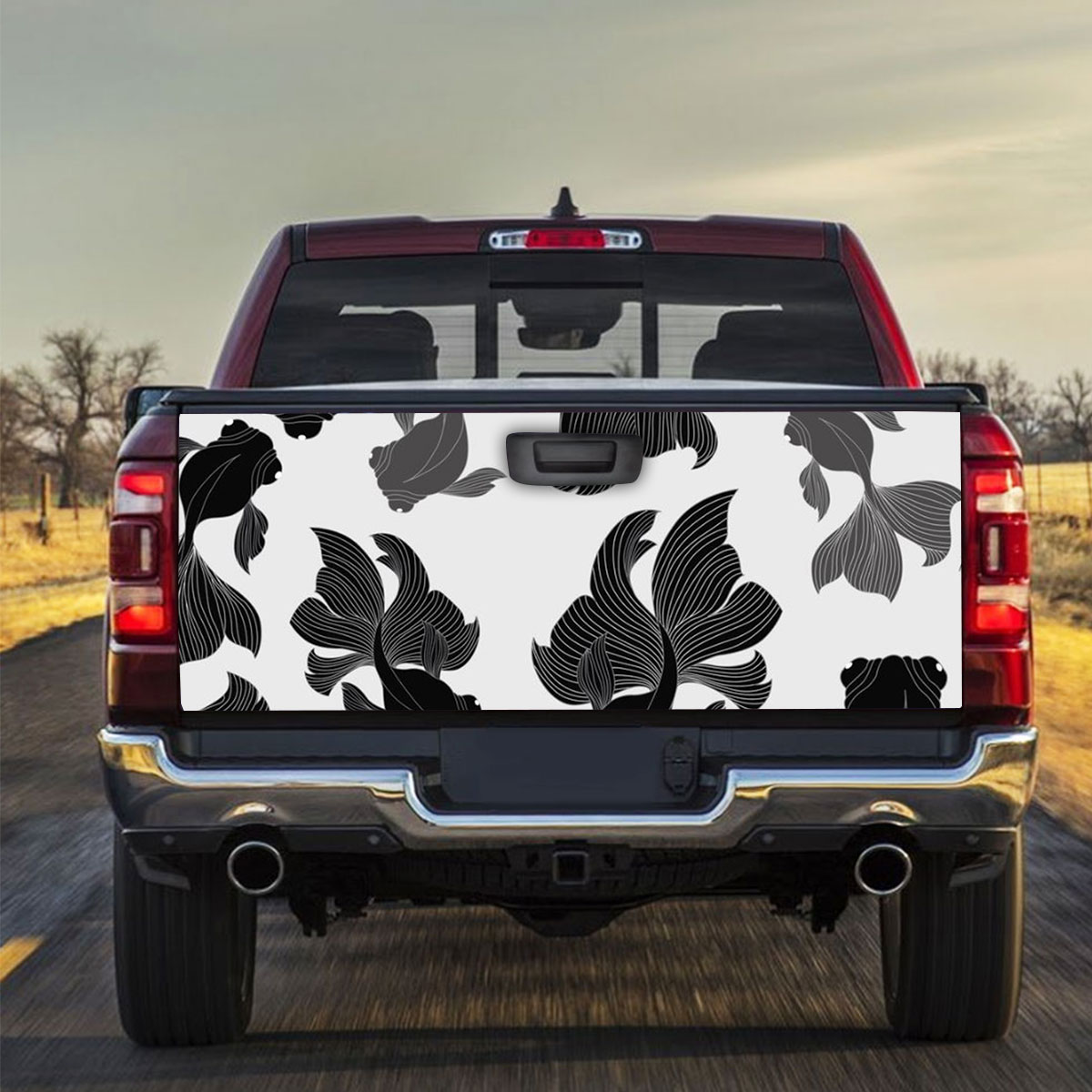 Black Goldfish Truck Bed Decal