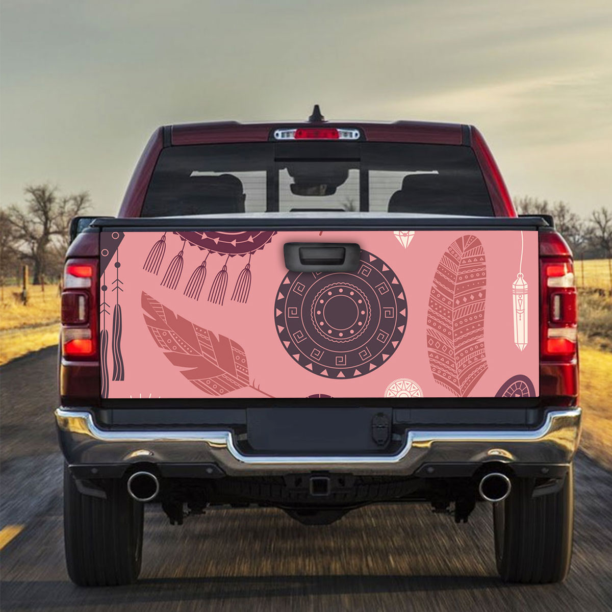 Bohemian On Pink Truck Bed Decal