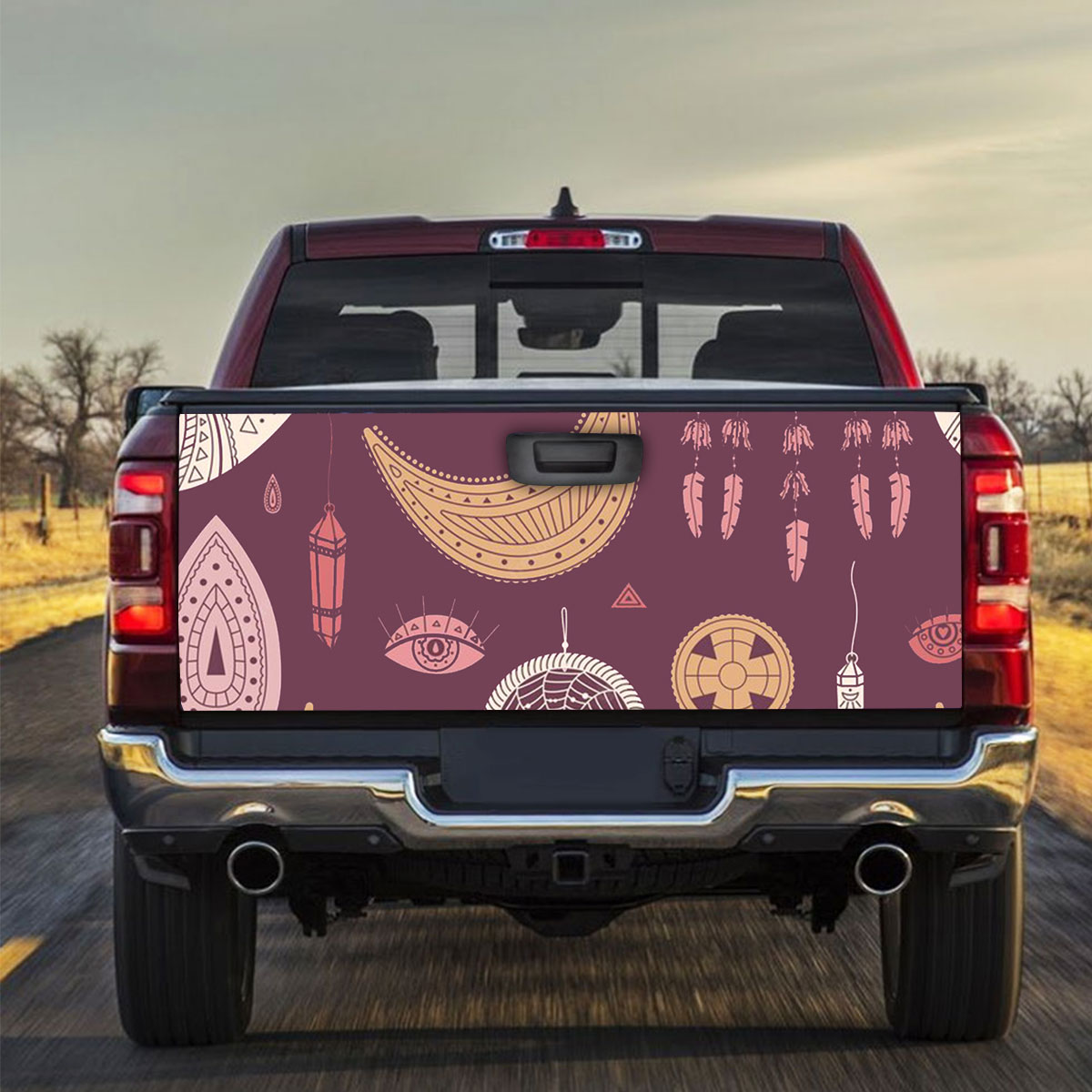 Bohemian With Dreamcatcher And Moon Truck Bed Decal