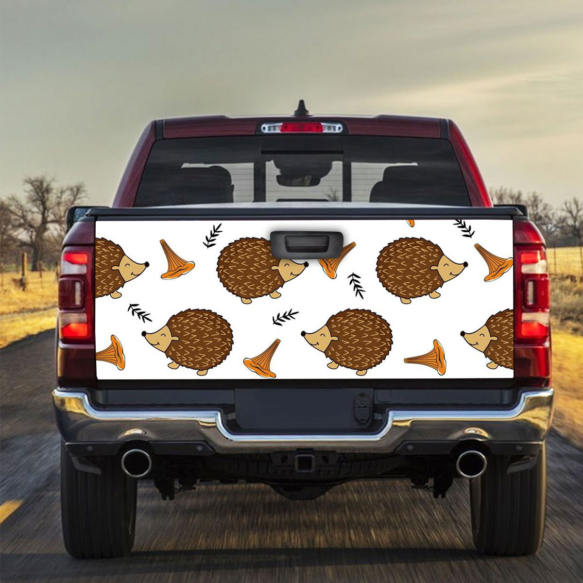 Brown Hedgehog Truck Bed Decal
