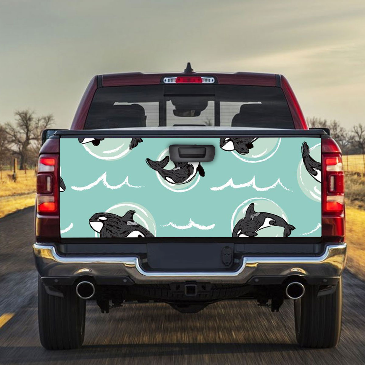 Bubble Orca Truck Bed Decal