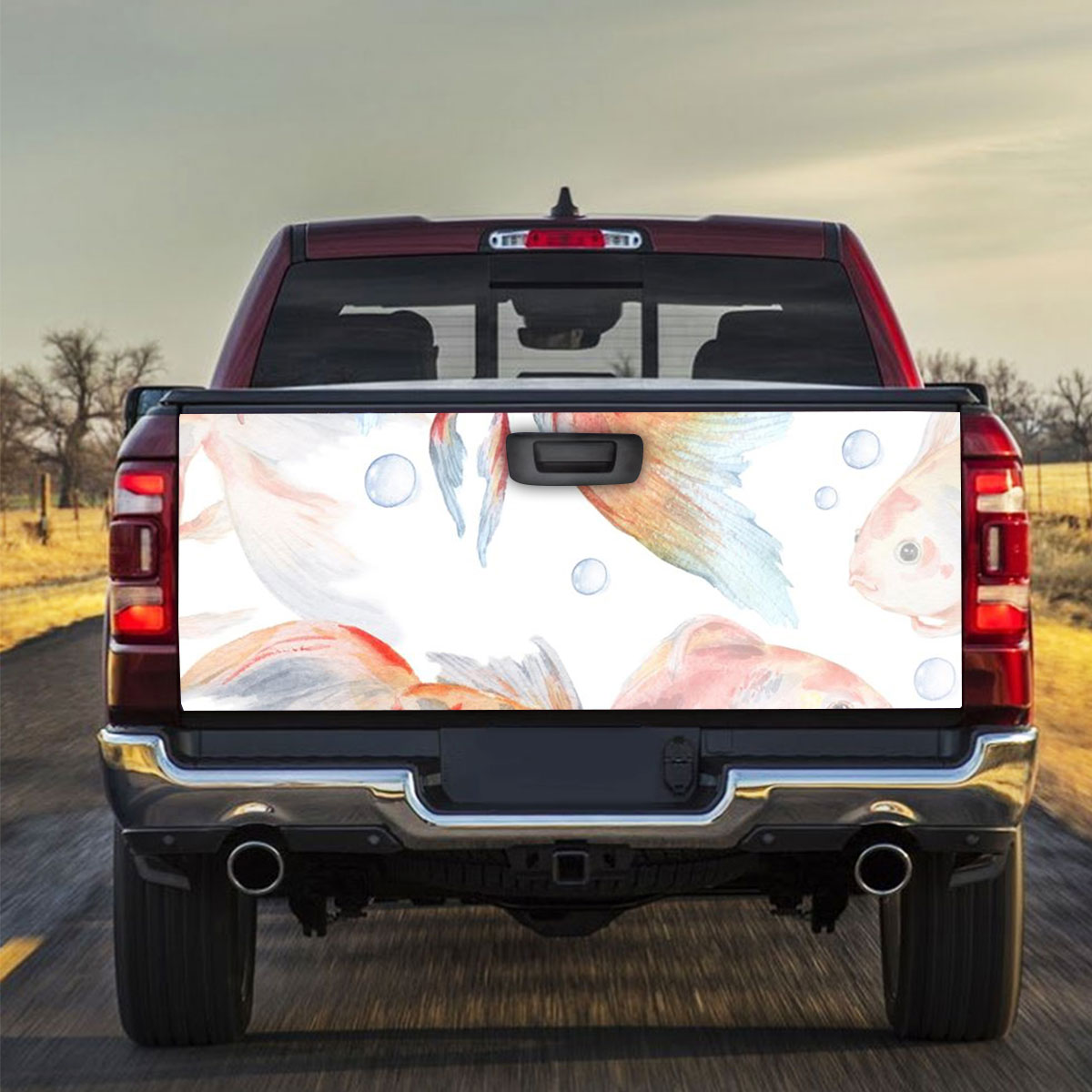 Bubble Reflection Goldfish Truck Bed Decal