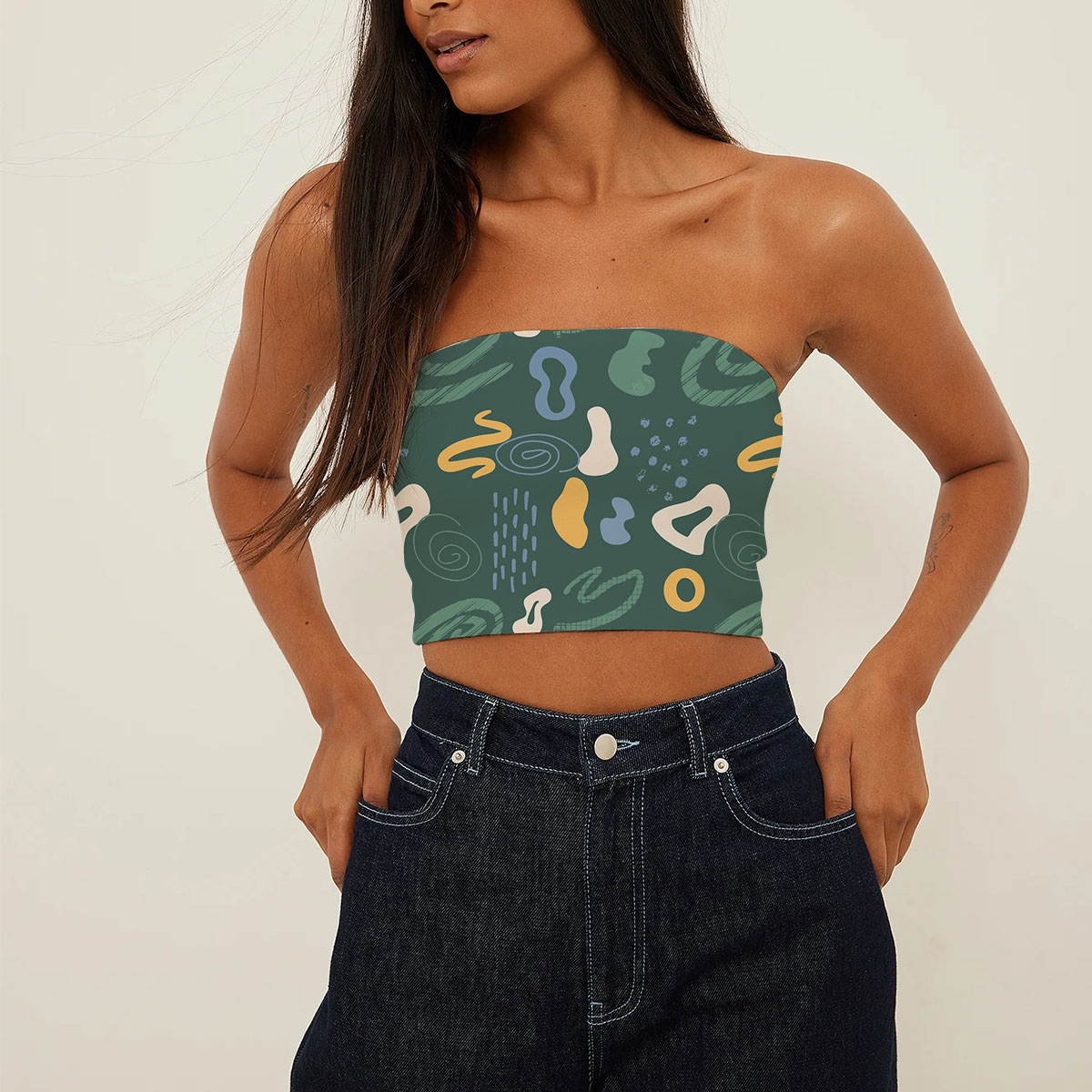 Abstract Minimalist Elements Tube Top