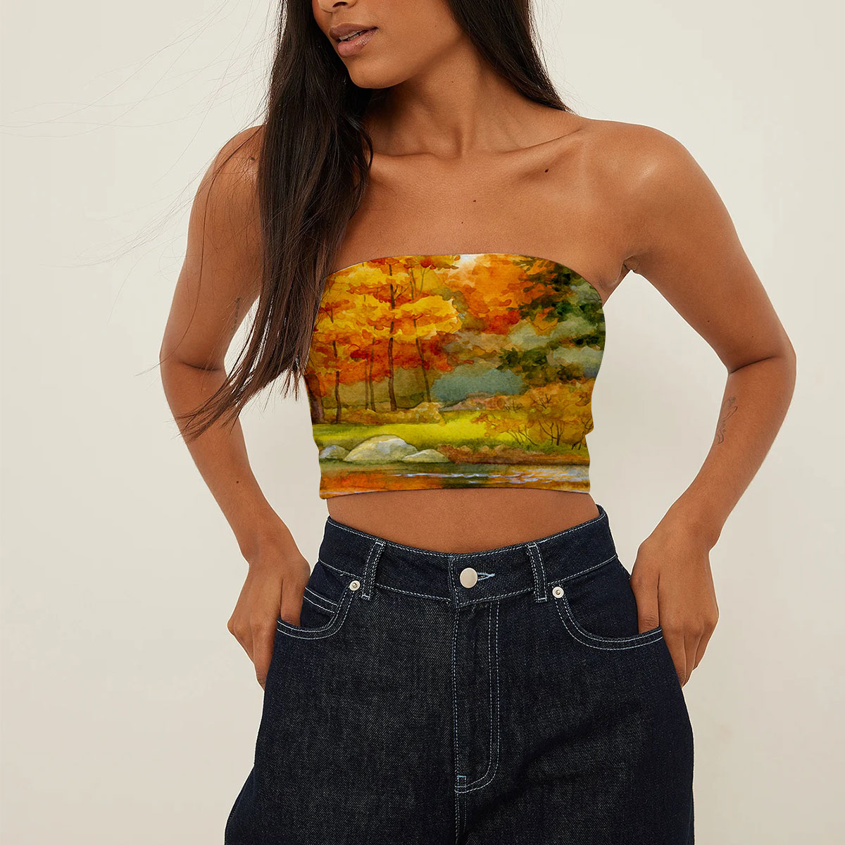 Autumn Forest Tube Top