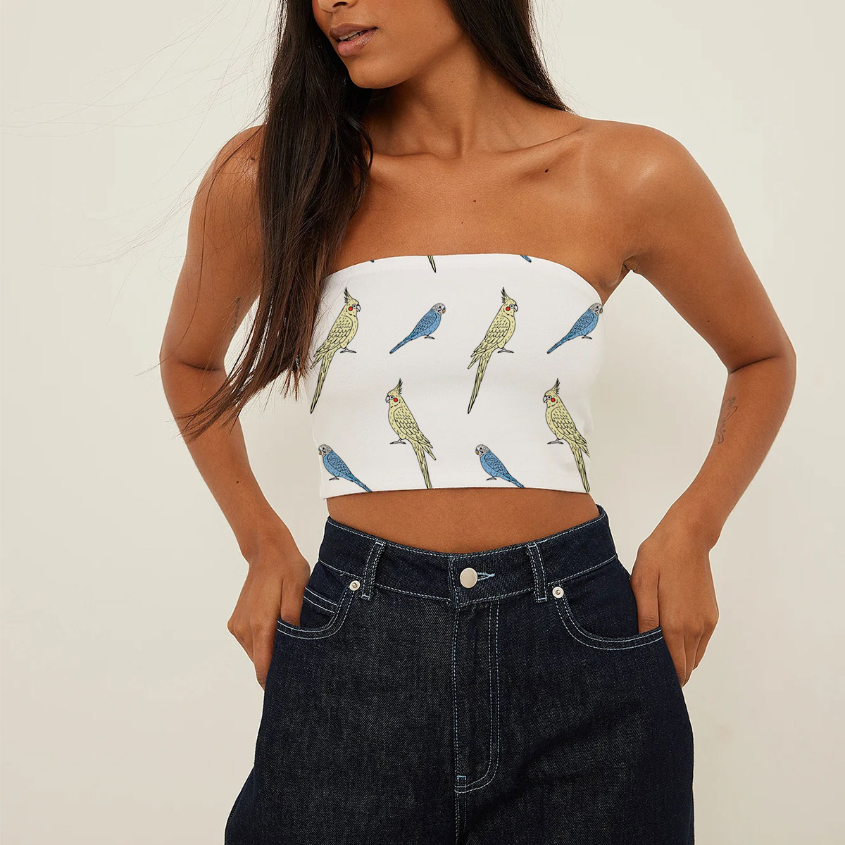 Budgie And Cockatiel Tube Top