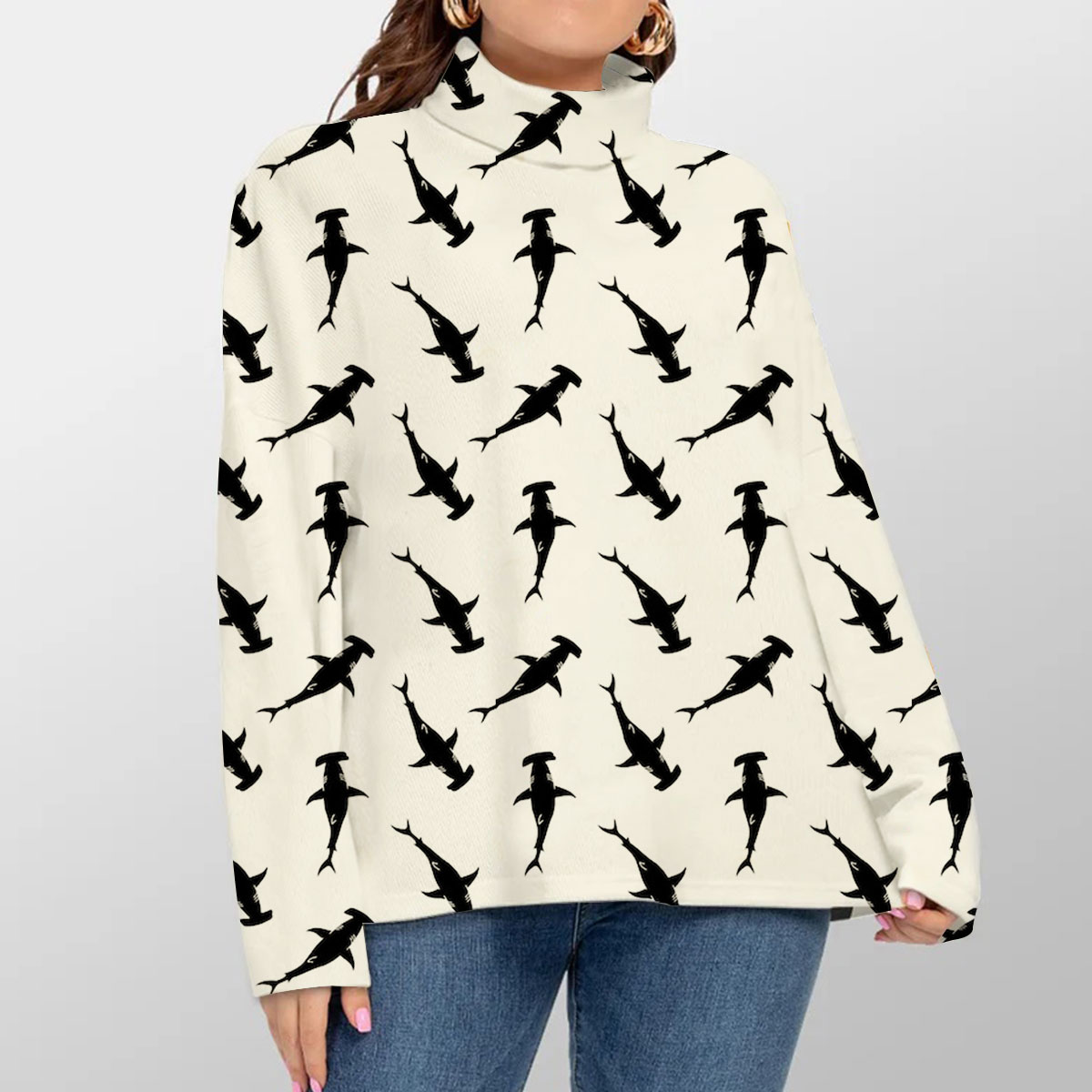 Black Hammerhead Monogram Turtleneck Sweater