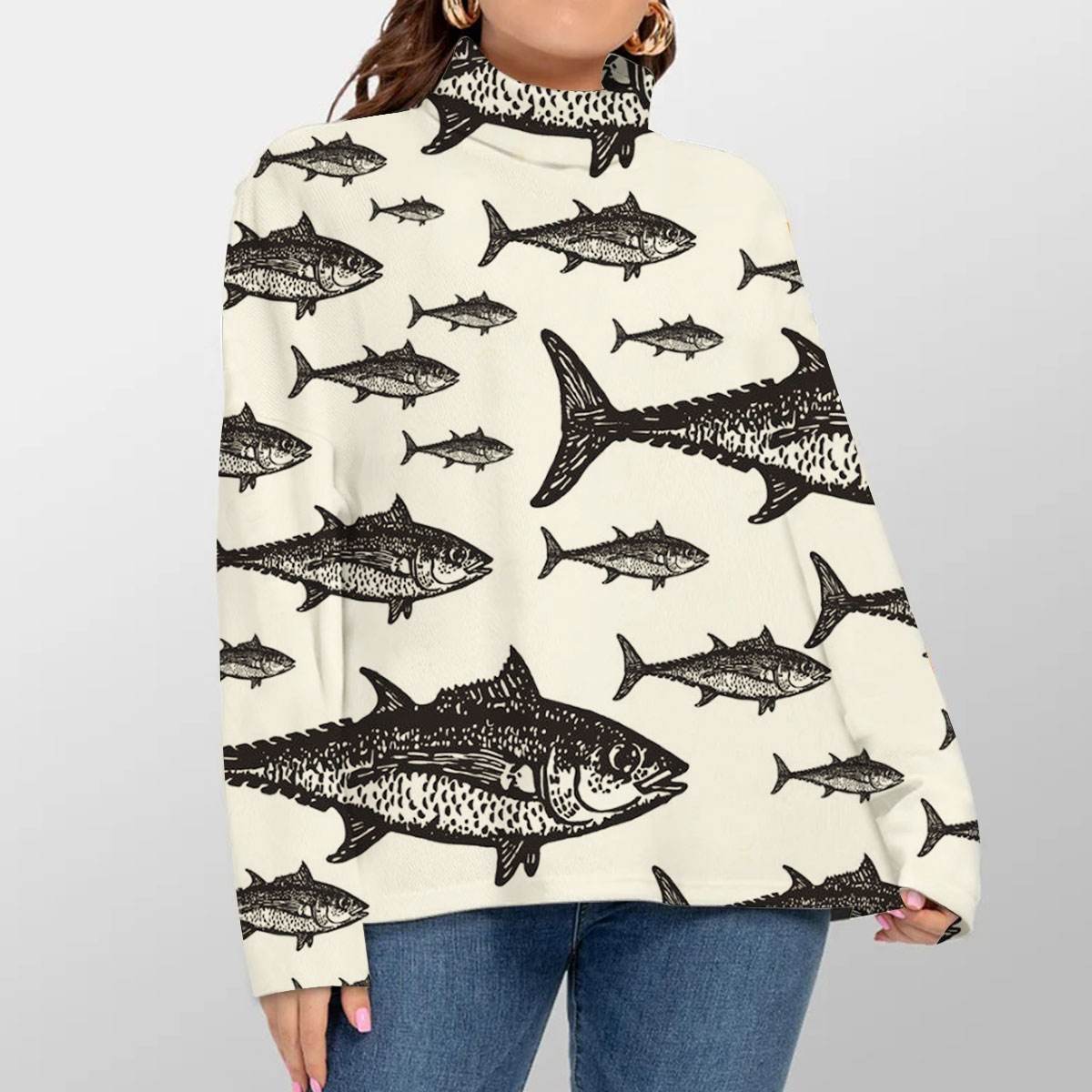 Black Tuna Turtleneck Sweater