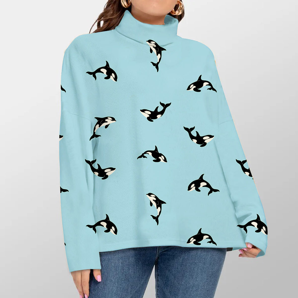 Blue Sky Orca Turtleneck Sweater