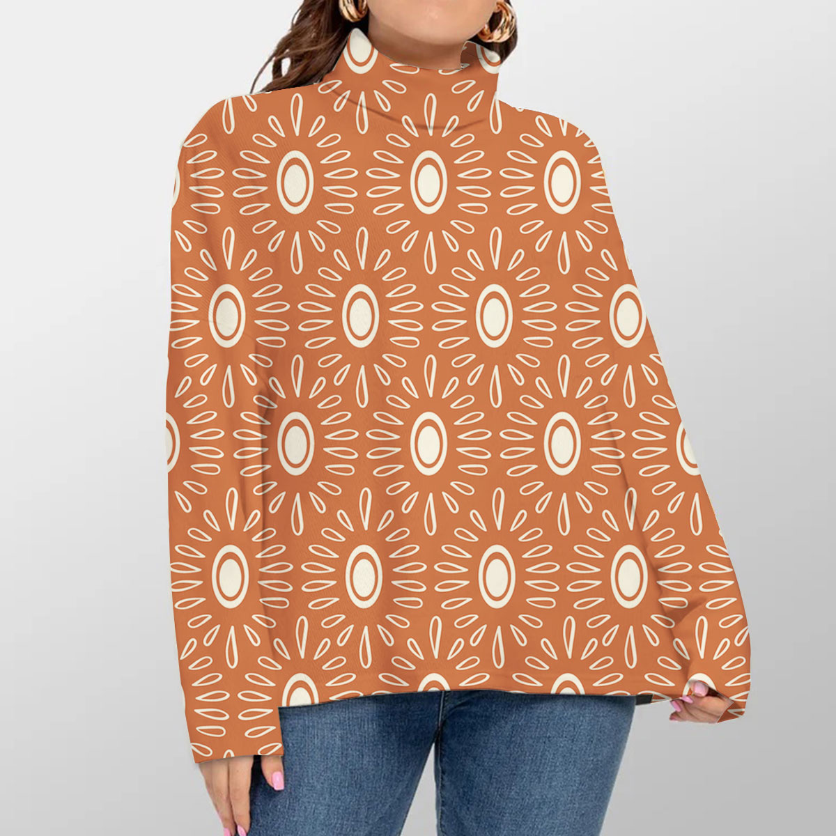 Bohemian Modern Turtleneck Sweater