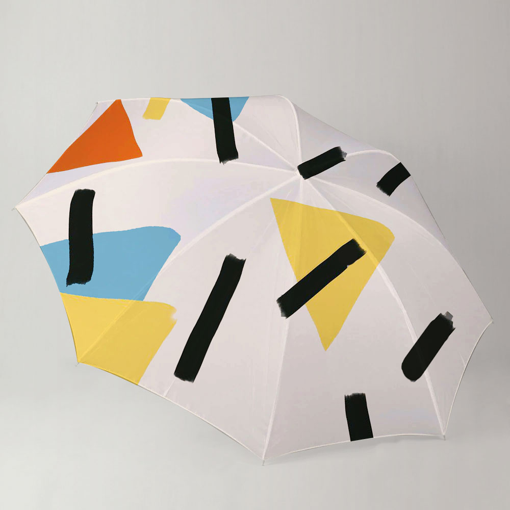 Abstract 80s Aesthetic Geometric Shape Umbrella