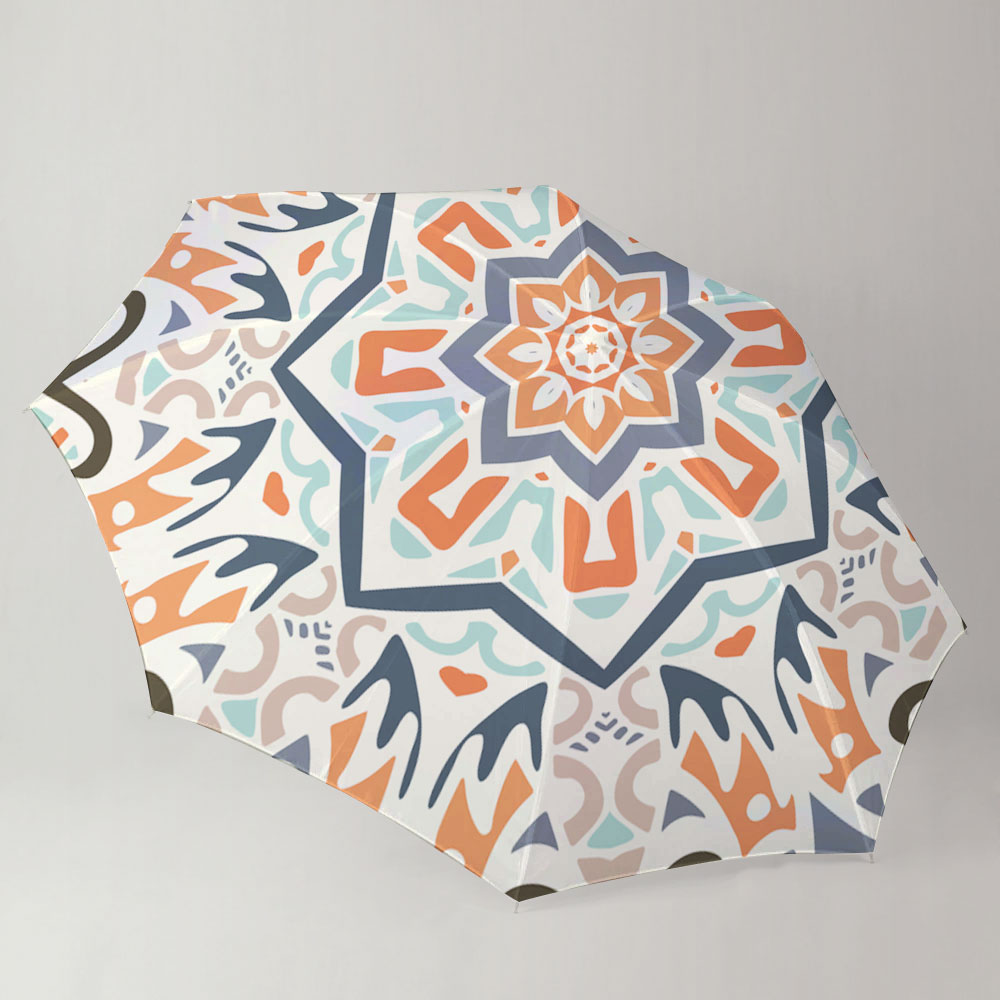 Abstract Geometric Tiles Bohemian Umbrella