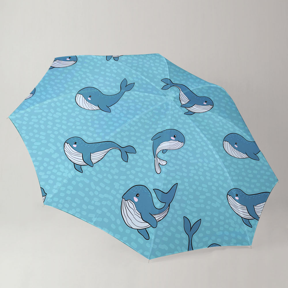 Adorable Blue Whale Umbrella